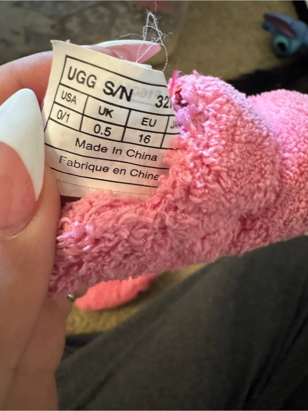 UGG Pink Plush Infant Booties